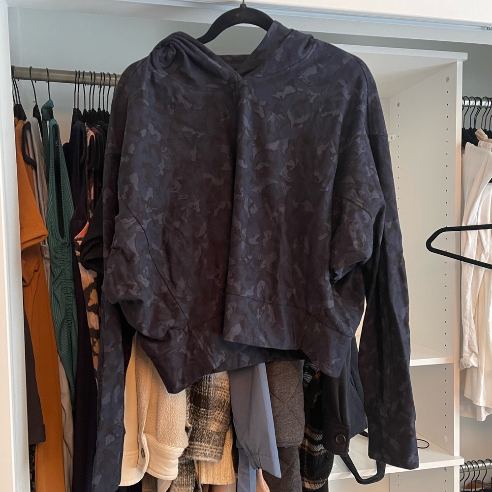 Athleta Blue Camo Hoodie